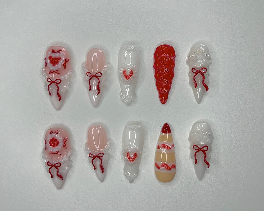 Strawberry Cake Nails